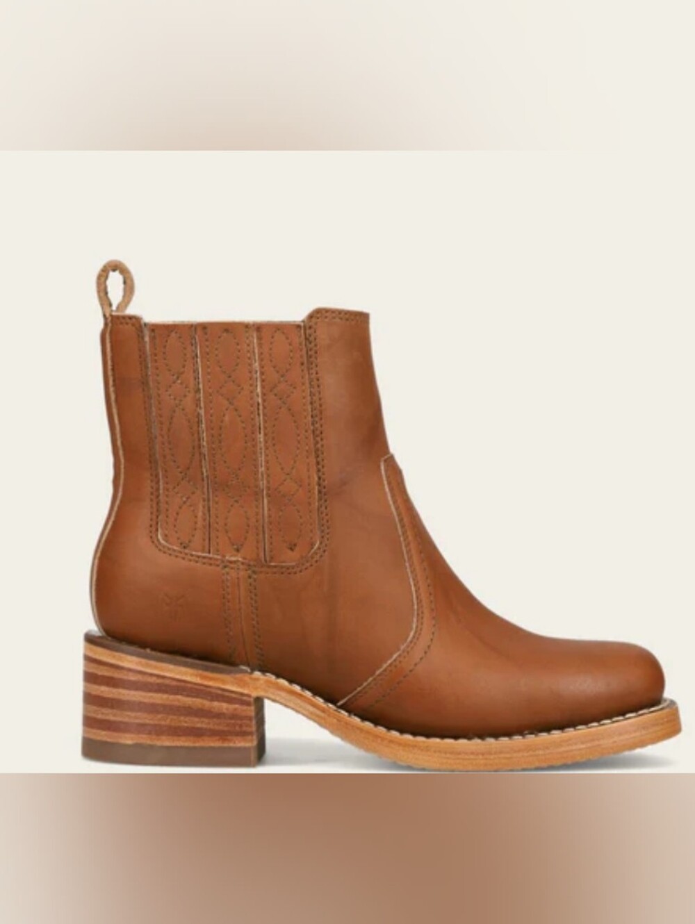 NIB FRYE Sz 9 Cognac Campus Chelsea Boot